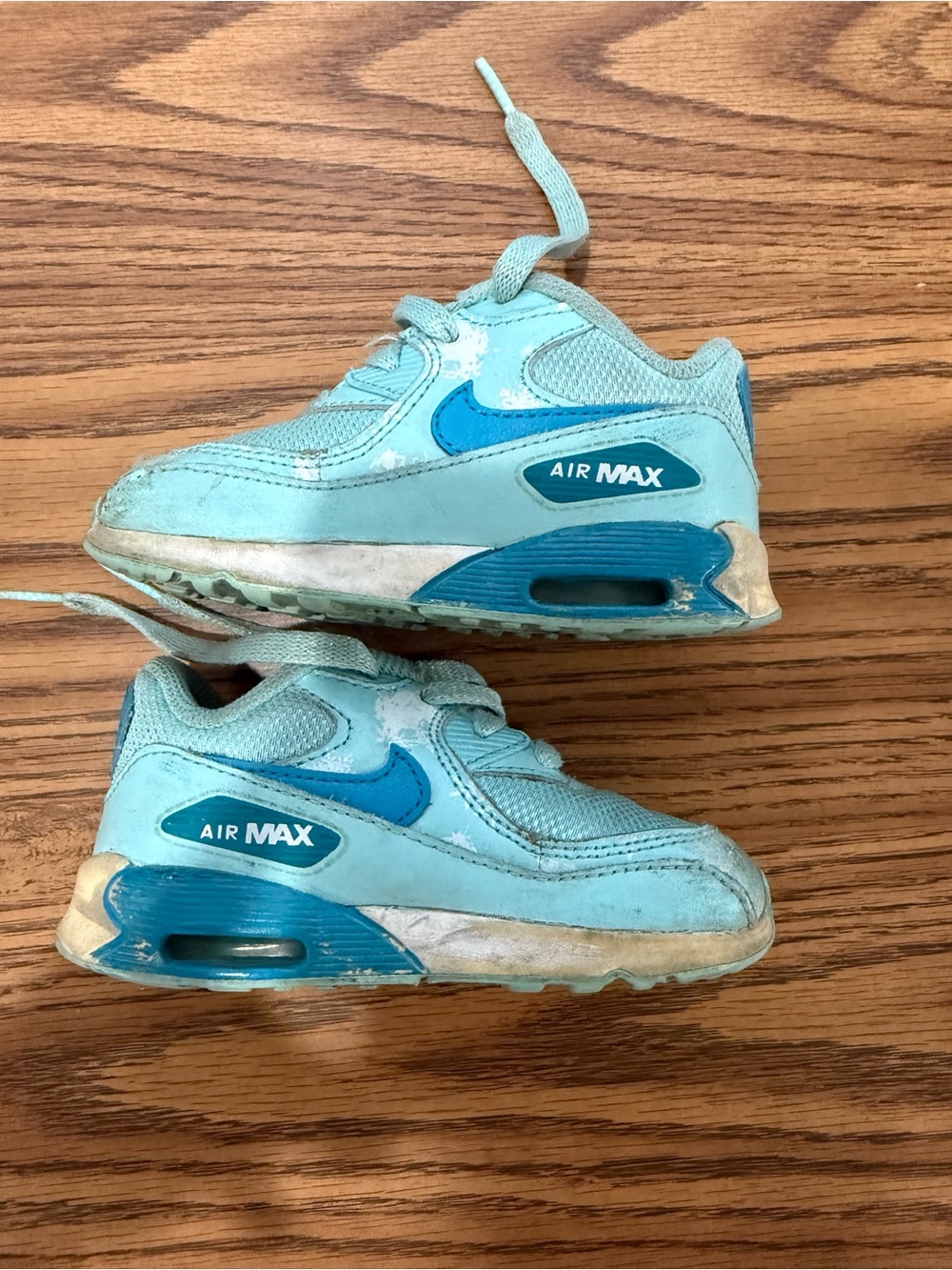 Nike Kids Air Max Sneakers - Light Blue with Teal Swoosh